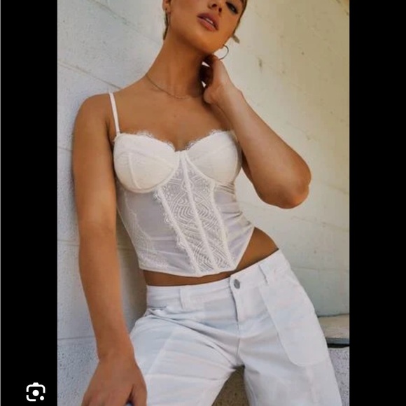 Garage Tops - Garage corset size large (off white)